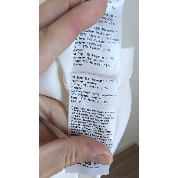 Samsoe Samsoe Warm White Grant Jacquard-Woven Sleeveless Midi Dress, size M - Picture 11 of 12